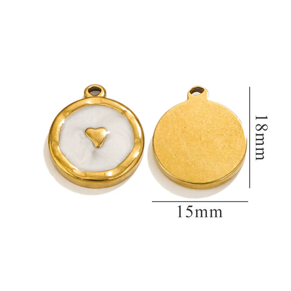 Jewelry Stainless Steel 18K Gold Plated Fish Pattern Diy Handmade Pendant Necklace Earrings Hanging Accessories
