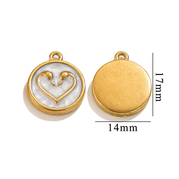 Jewelry Stainless Steel 18K Gold Plated Fish Pattern Diy Handmade Pendant Necklace Earrings Hanging Accessories
