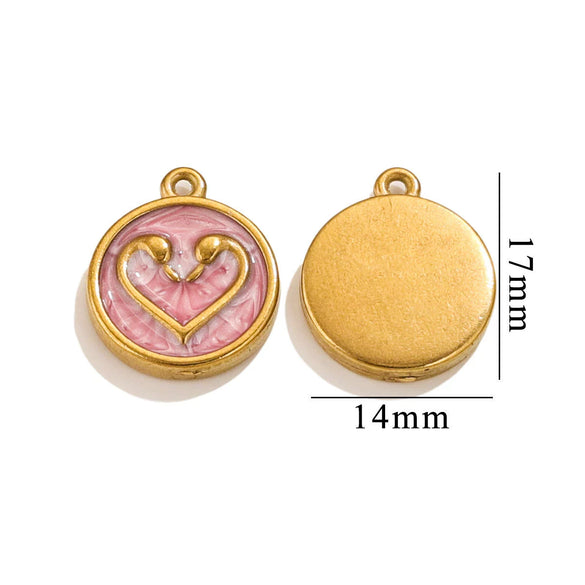 Jewelry Stainless Steel 18K Gold Plated Fish Pattern Diy Handmade Pendant Necklace Earrings Hanging Accessories