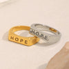 Jewelry Stainless Steel 18K Gold Plated Geometric Letter Ring Electroplating