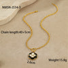 Jewelry Stainless Steel 18K Gold Plated Geometric Style Camellia Oil Drop Flower Necklace Ring Earrings