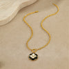 Jewelry Stainless Steel 18K Gold Plated Geometric Style Camellia Oil Drop Flower Necklace Ring Earrings