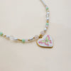 Jewelry Stainless Steel 18K Gold Plated Oil Drop Printed Geometric Style