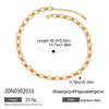 Jewelry Stainless Steel 18K Gold Plated Oil Drop Printed Geometric Style