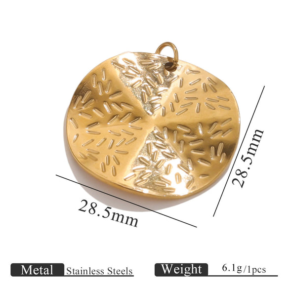 Jewelry Stainless Steel 18K Gold Plated Shellshaped Handmade Leaves Flower Pieces Bookmark Pendant