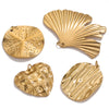 Jewelry Stainless Steel 18K Gold Plated Shellshaped Handmade Leaves Flower Pieces Bookmark Pendant