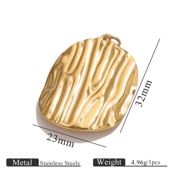 Jewelry Stainless Steel 18K Gold Plated Shellshaped Handmade Leaves Flower Pieces Bookmark Pendant