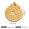 Jewelry Stainless Steel 18K Gold Plated Shellshaped Handmade Leaves Flower Pieces Bookmark Pendant
