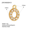Jewelry Stainless Steel Letter Pendant Necklace With Diamond For Women