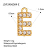 Jewelry Stainless Steel Letter Pendant Necklace With Diamond For Women