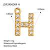 Jewelry Stainless Steel Letter Pendant Necklace With Diamond For Women