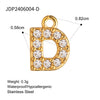 Jewelry Stainless Steel Letter Pendant Necklace With Diamond For Women