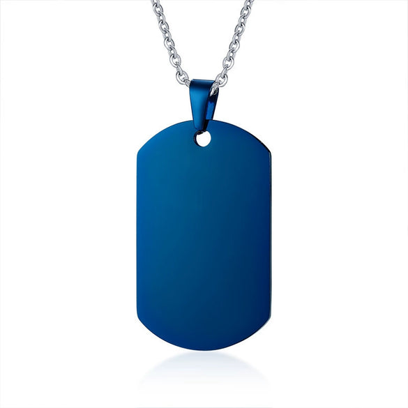 Jewelry Stainless Steel Lettering Tag Pendant Sweater Chain Necklace