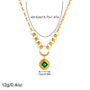 Jewelry Stainless Steel Light Luxury Square Pendant Earrings Necklaces And Hand Accessories Electroplating