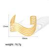 Jewelry Stainless Steel Light Luxury Widesided Hollow Wave Bracelet Electroplated For Women