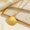 Jewelry Stainless Steel Marine Life Shell Earrings Necklace Electroplating For Women Minimalist Style