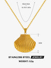 Jewelry Stainless Steel Marine Life Shell Earrings Necklace Electroplating For Women Minimalist Style