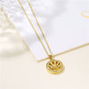Jewelry Stainless Steel Mixed Gem Inlay Devil's Eye Pendant Necklace Electroplating