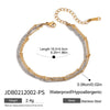 Jewelry Stainless Steel Multi Layer Chain Four Layer Necklace With Gold And Silver Color Matching And Geometric Design And Electroplating Treatment
