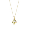 Jewelry Stainless Steel Mushroom Shaped Mixed Gem Inlaid Clavicle Necklace For Girls