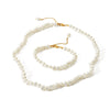 Jewelry Stainless Steel Natural Geometric Freshwater Pearl Chain Electroplating Women's