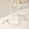Jewelry Stainless Steel Natural Geometric Freshwater Pearl Chain Electroplating Women's