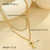 Jewelry Stainless Steel Natural Stone Geometric Pendant Necklace And Cross Earrings Electroplating For Women