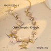 Jewelry Stainless Steel Ocean Series Geometric Shell Starfish Electroplated For Women