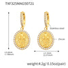 Jewelry 316L Stainless Steel Oval Ring Earrings Constellation Zodiac Geometric Electroplating Fashionable Stylish Nonfading