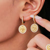 Jewelry 316L Stainless Steel Oval Ring Earrings Constellation Zodiac Geometric Electroplating Fashionable Stylish Nonfading