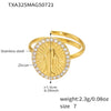 Jewelry 316L Stainless Steel Oval Ring Earrings Constellation Zodiac Geometric Electroplating Fashionable Stylish Nonfading