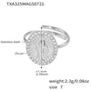 Jewelry 316L Stainless Steel Oval Ring Earrings Constellation Zodiac Geometric Electroplating Fashionable Stylish Nonfading