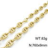 Jewelry Stainless Steel Oval Ring Open Buckle Pig Nose Sweater Chain Necklace Bracelet Light Luxury Style