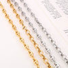 Jewelry Stainless Steel Oval Ring Open Buckle Pig Nose Sweater Chain Necklace Bracelet Light Luxury Style