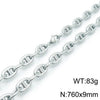 Jewelry Stainless Steel Oval Ring Open Buckle Pig Nose Sweater Chain Necklace Bracelet Light Luxury Style