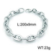 Jewelry Stainless Steel Oval Ring Open Buckle Pig Nose Sweater Chain Necklace Bracelet Light Luxury Style