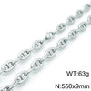 Jewelry Stainless Steel Oval Ring Open Buckle Pig Nose Sweater Chain Necklace Bracelet Light Luxury Style