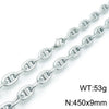 Jewelry Stainless Steel Oval Ring Open Buckle Pig Nose Sweater Chain Necklace Bracelet Light Luxury Style