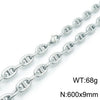 Jewelry Stainless Steel Oval Ring Open Buckle Pig Nose Sweater Chain Necklace Bracelet Light Luxury Style