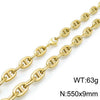 Jewelry Stainless Steel Oval Ring Open Buckle Pig Nose Sweater Chain Necklace Bracelet Light Luxury Style