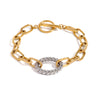 Jewelry Stainless Steel Oval Twist Pendant Buckle Color Matching Electroplated U Shape Women's Bracelet