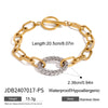 Jewelry Stainless Steel Oval Twist Pendant Buckle Color Matching Electroplated U Shape Women's Bracelet