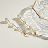 Jewelry Stainless Steel Pearl Tassel Earrings Electroplating