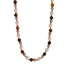 Jewelry Stainless Steel Pearl Tiger Eye Stone Geometric Ball Chain Necklace With Electroplating