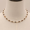 Jewelry Stainless Steel Pearl Tiger Eye Stone Geometric Ball Chain Necklace With Electroplating