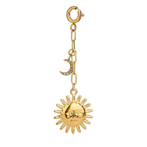 Jewelry Stainless Steel Pendant Accessories With Diamond Starfish Bikini Connection Buckle Electroplated