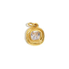 Jewelry Stainless Steel Plated 18K Gold Geometric Square Oval Zircon Pendant Bracelet Necklace Accessories