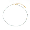 Jewelry Stainless Steel Plated 18K Gold Natural Stone Geometric Style Clavicle Chain Necklace