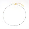 Jewelry Stainless Steel Plated 18K Gold Natural Stone Geometric Style Clavicle Chain Necklace