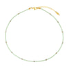 Jewelry Stainless Steel Plated 18K Gold Natural Stone Geometric Style Clavicle Chain Necklace
